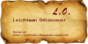 Leichtman Odisszeusz névjegykártya